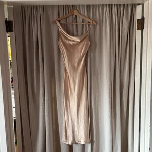 Princess Polly Satin Cowl Neck Maxi Dress US 0 Champagne Slip Dress